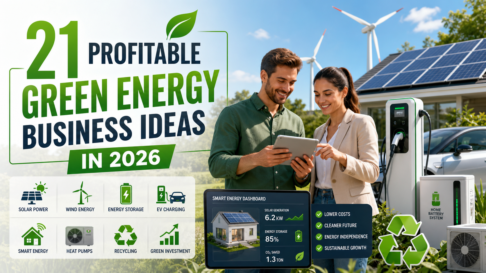 21 Profitable Green Energy Business Ideas in 2026