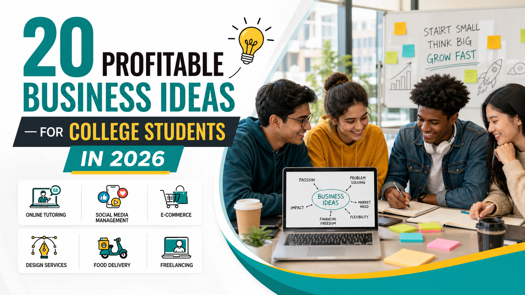20 Profitable Business Ideas for College Students in 2026